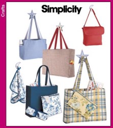 5527 SIMPLICITY DIAPER BAGS 3 SIZES, PADS, POUCH PATTERN